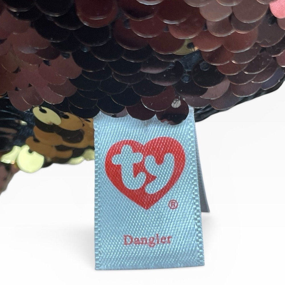Ty Sequin Sloth Plush Dangler – Brown, Gold, White size: 9” beanie baby - Picture 2 of 8